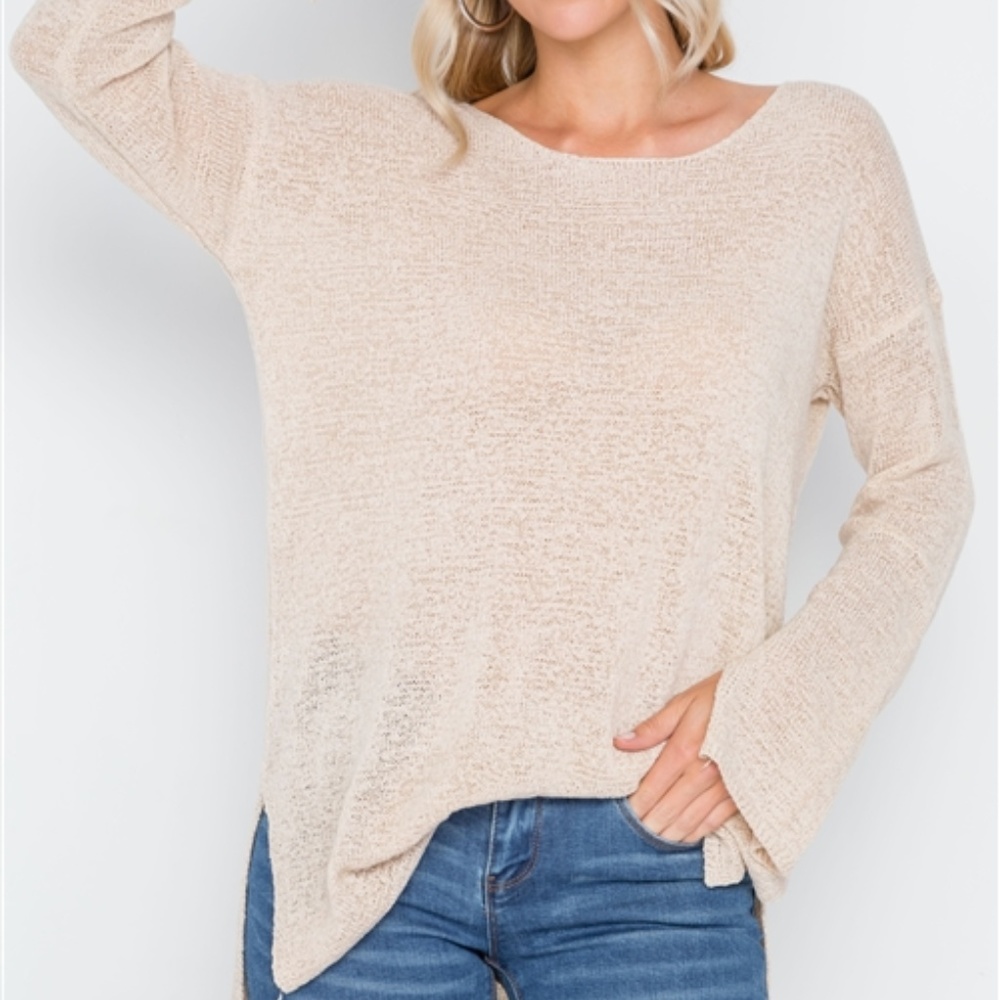 Hollywood Lightweight Knit Sweater (Linen)